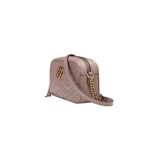 Gucci 447632 520981 Women's Pink Quilted Leather GG Marmont Shoulder bag (GG2070)