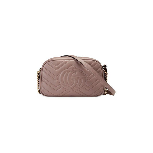Gucci 447632 520981 Women's Pink Quilted Leather GG Marmont Shoulder bag (GG2070)