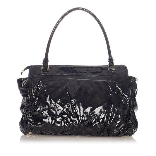 Gucci Abbey D-Ring Patent Leather Handbag (SHG-23002)