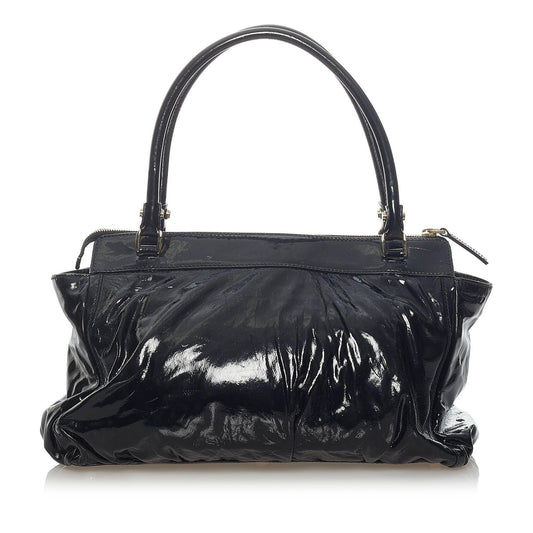 Gucci Abbey D-Ring Patent Leather Handbag (SHG-37233)