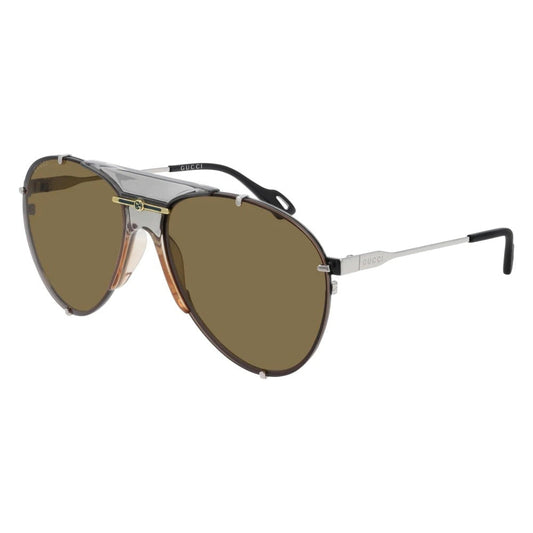 Gucci Aviator-Frame Metal Sunglasses GG0740S-003 Unisex
