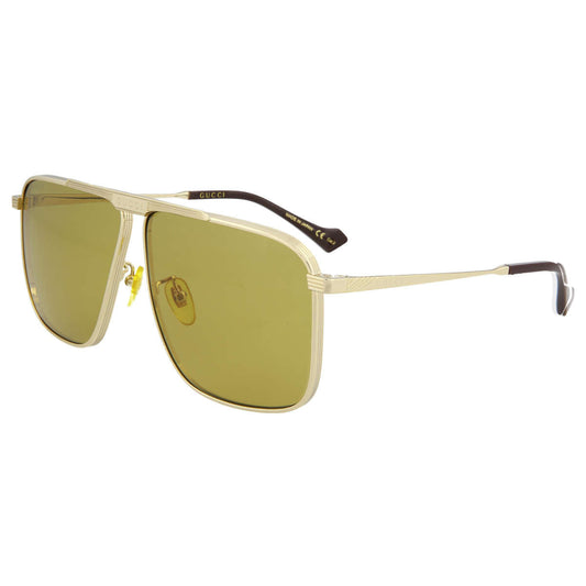 Gucci Aviator-Frame Metal Sunglasses GG0840S-003 Men's