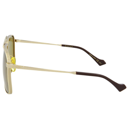 Gucci Aviator-Frame Metal Sunglasses GG0840S-003 Men's