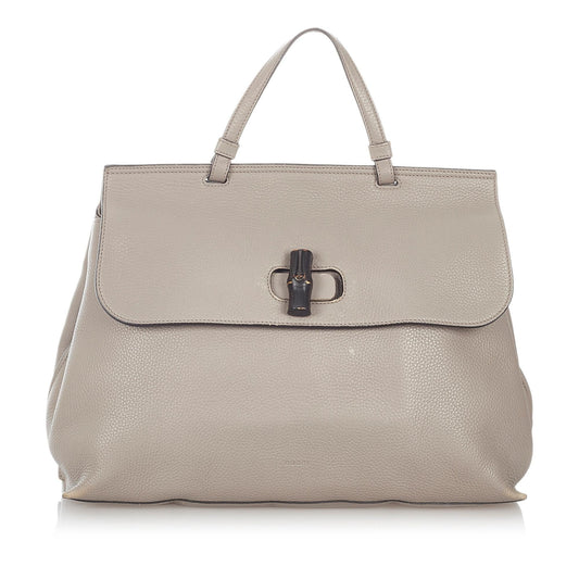 Gucci Bamboo Daily Leather Satchel