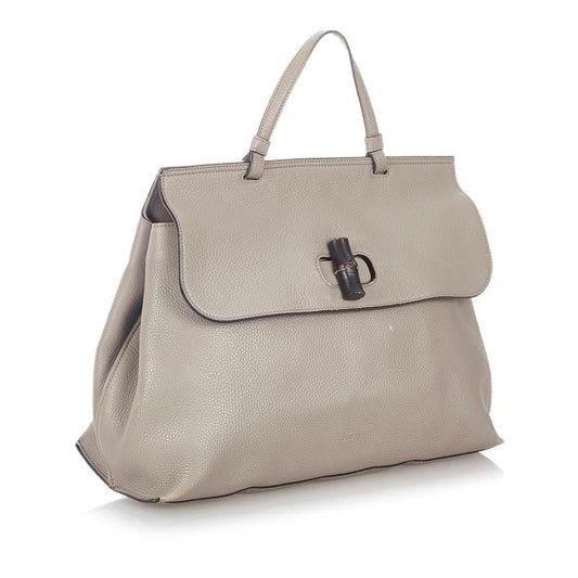 Gucci Bamboo Daily Leather Satchel