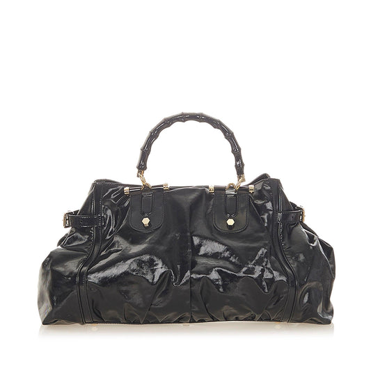 Gucci Bamboo Dialux Pop Handbag (SHG-7LYwON)