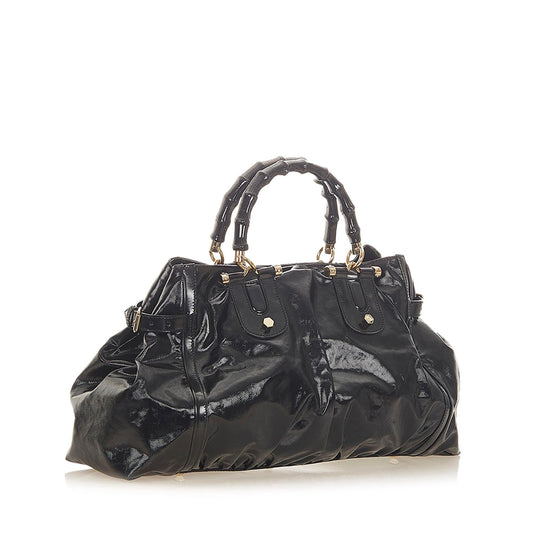 Gucci Bamboo Dialux Pop Handbag (SHG-7LYwON)