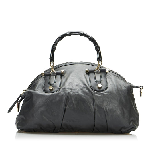 Gucci Bamboo Dialux Pop Satchel (SHG-PgirdF)