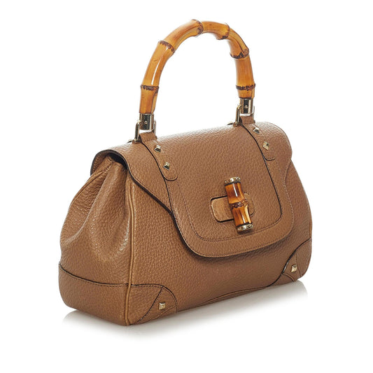 Gucci Bamboo Night Leather Handbag