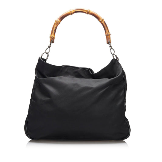 Gucci Bamboo Nylon Satchel (SHG-3w9q8z)