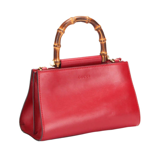 Gucci Bamboo Nymphaea Leather Satchel (SHG-bEqEts)