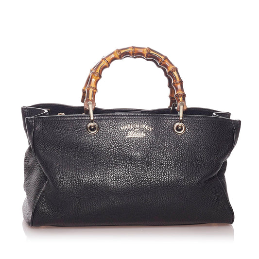 Gucci Bamboo Shopper Leather Handbag