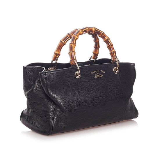 Gucci Bamboo Shopper Leather Handbag