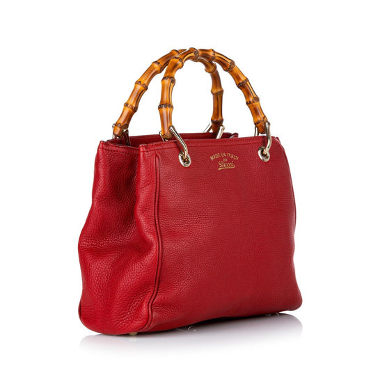 Gucci Bamboo Shopper Leather Satchel