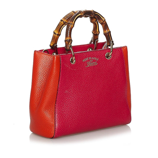 Gucci Bamboo Shopper Leather Satchel