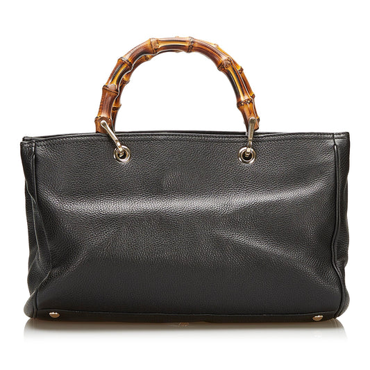 Gucci Bamboo Shopper Leather Satchel (SHG-dP6JxK)