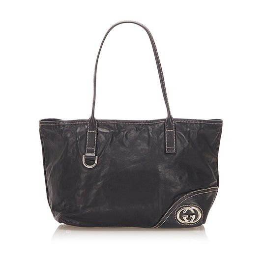 Gucci Britt Leather Tote Bag (SHG-19062)