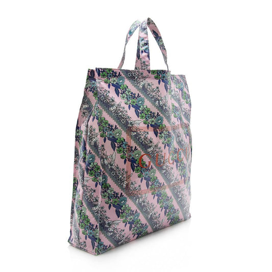 Gucci Coated Canvas Floral Logo Tote (SHF-13265)
