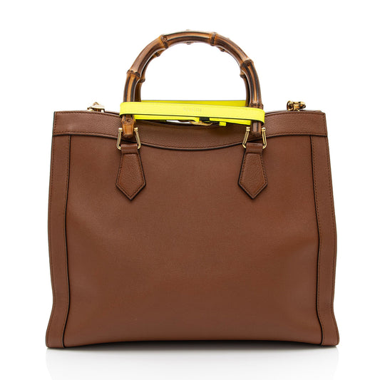 Gucci Cuir Leather Diana Medium Tote (SHF-VwOAIt)