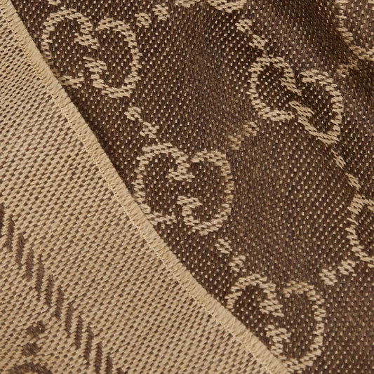 Gucci GG 133483 3G200 Jaucquard Pattern Knitted Scarf In Chocolate 180 cm (GGSM1507)