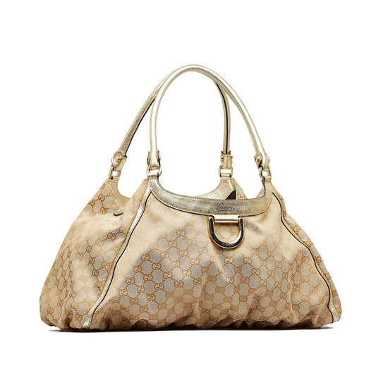 Gucci GG Canvas Abbey D-Ring Shoulder Bag (SHG-2AQsfI)
