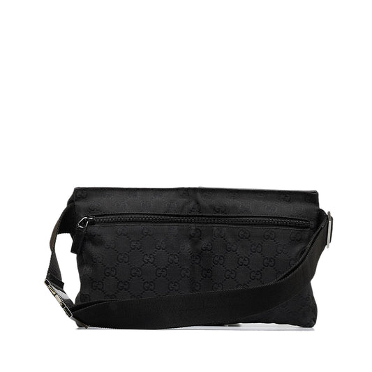 Gucci GG Canvas Double Pocket Belt Bag (SHG-9YRfAM)