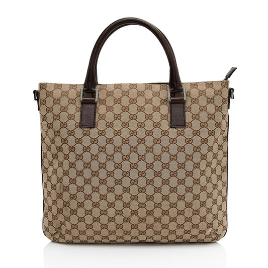 Gucci GG Canvas Front Pocket Convertible Large Tote (SHF-DbPq0d)