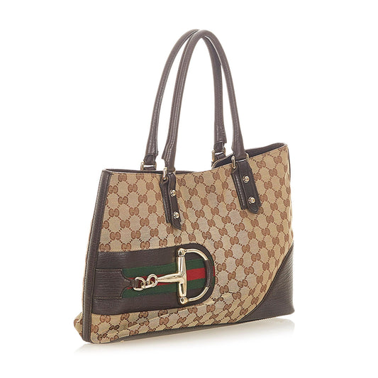 Gucci GG Canvas Hasler Tote Bag (SHG-19027)