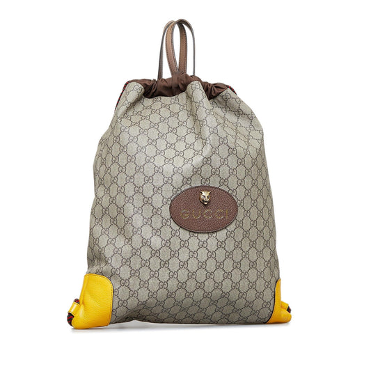 Gucci GG Supreme Neo Vintage Drawstring Backpack (SHG-8JRoJu)