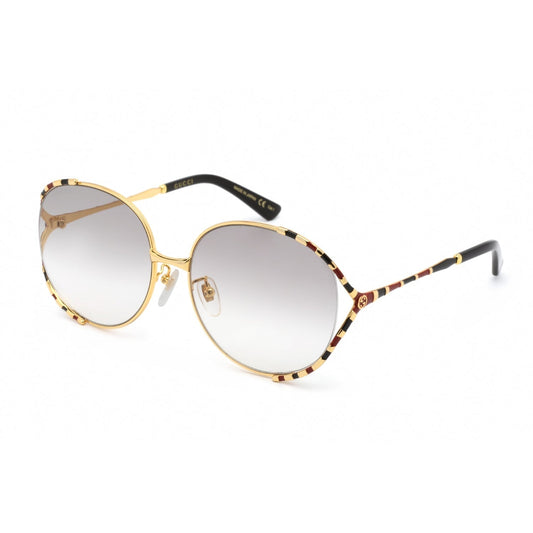Gucci GG0595S Sunglasses Gold / Grey Women's (S)