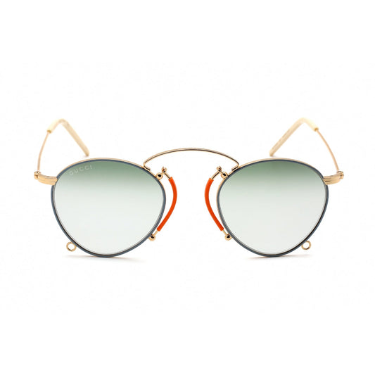 Gucci GG1034S Sunglasses Shiny Endura Gold / Green Gradient Women's (S)