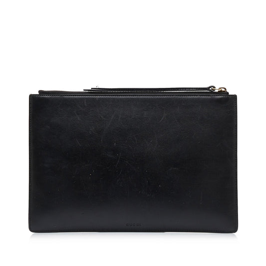 Gucci Gucci Ghost Life is Gucci Leather Clutch Bag (SHG-QPhnpZ)