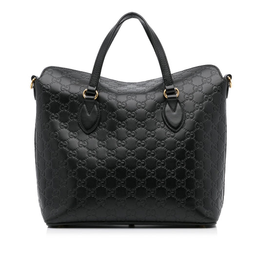 Gucci Guccissima Signature Linea A Foldover Satchel (SHG-VFVOAb)