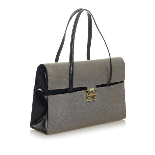 Gucci Lady Lock Canvas Tote Bag