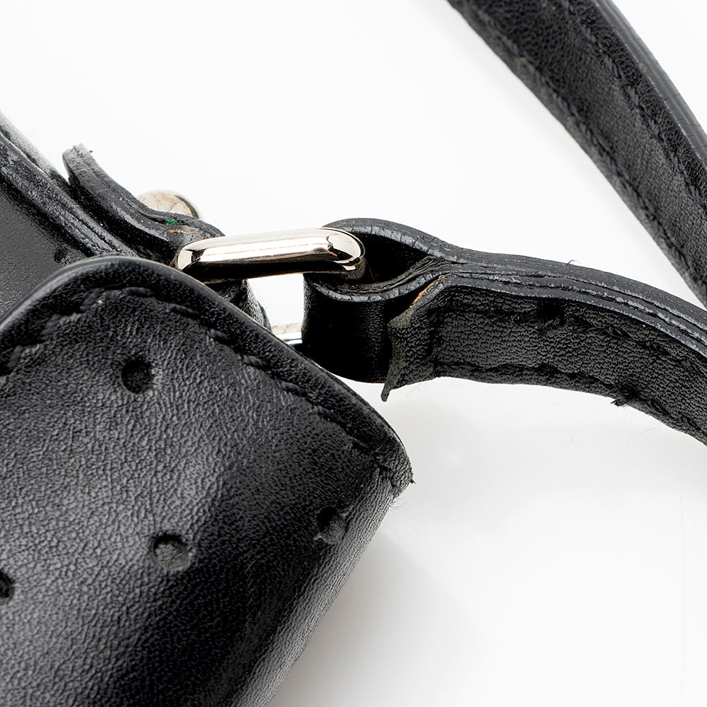 Gucci Leather Perforated Reins Pochette