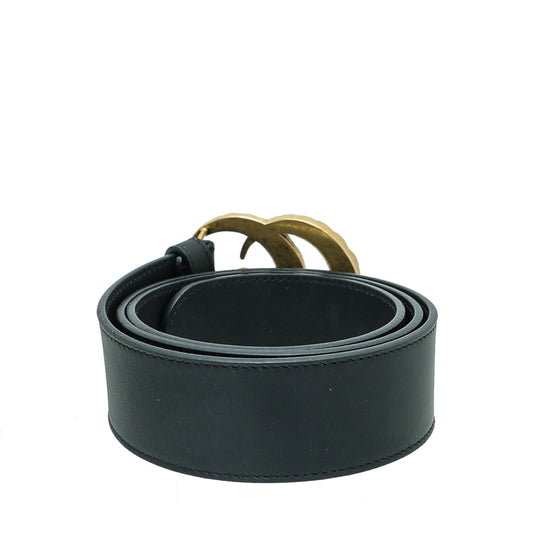 Gucci Black Double G Pearl Belt 34