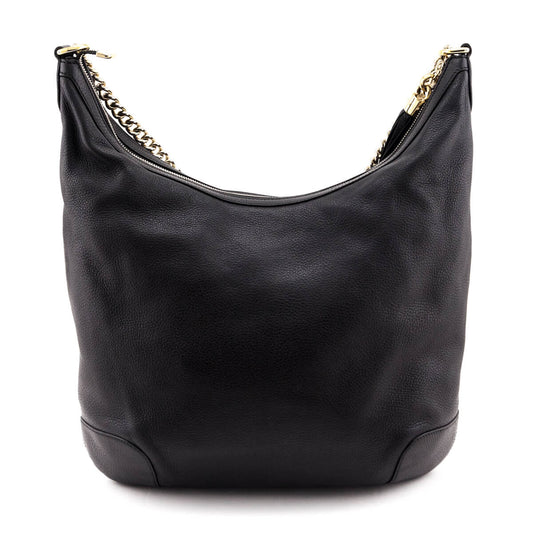 Gucci Black Pebbled Calfskin Soho Chain Hobo