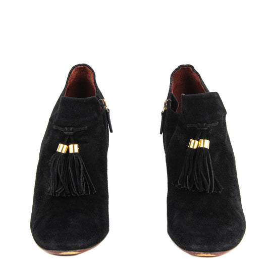 Gucci Black Suede Tassel Loafer Pumps Size Size US 10 | EU 40