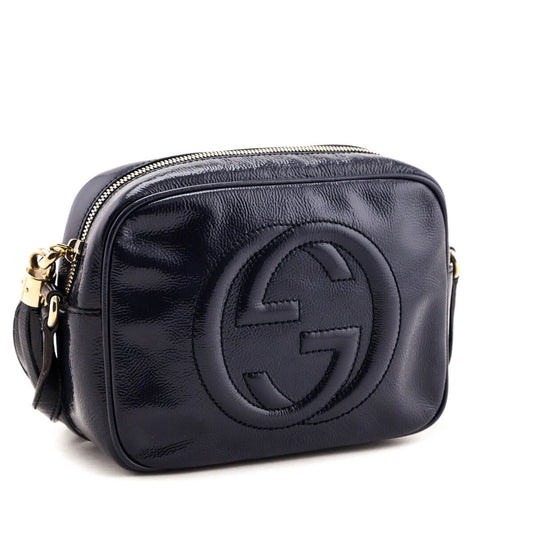 Gucci Blue Patent Soho Disco Bag