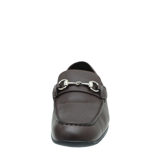 Gucci Brown Horsebit Moccasin Loafer 40
