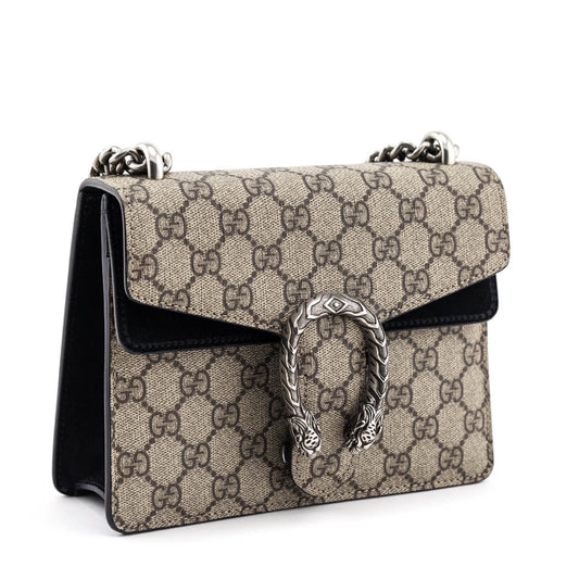 Gucci GG Supreme Monogram Black Mini Dionysus Shoulder Bag