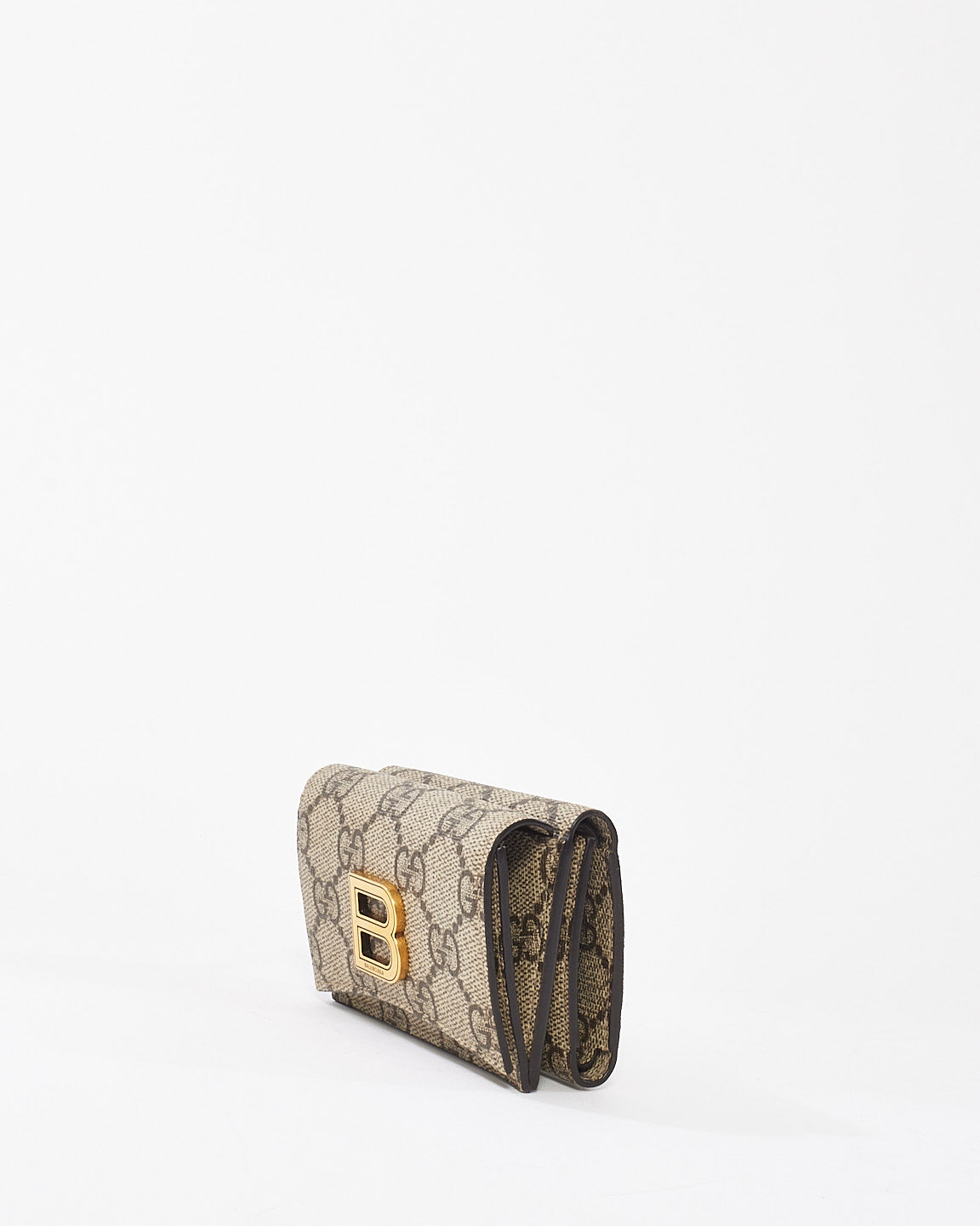 Gucci x Balenciaga The Hacker Project GG Supreme Coated Canvas Compact Wallet