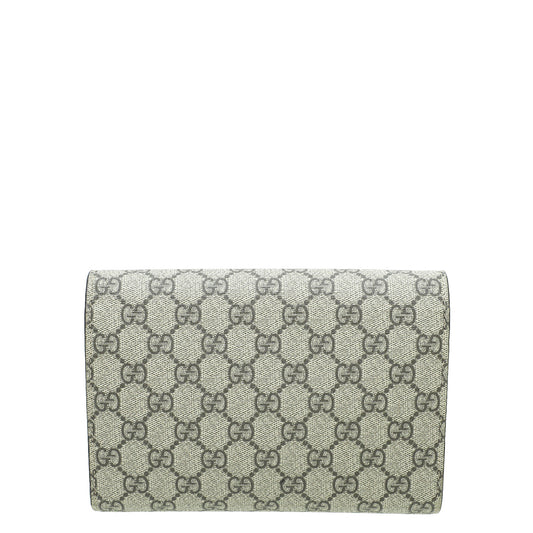 Gucci Ebony GG Supreme Dionysus Chain Wallet