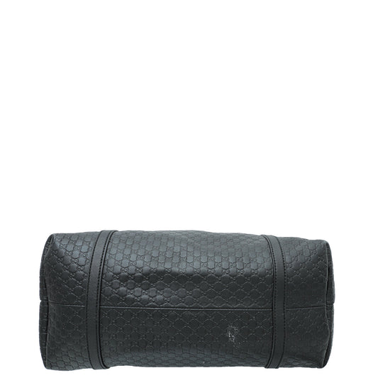 Gucci Black GG Microguccissima Joy Medium Tote Bag