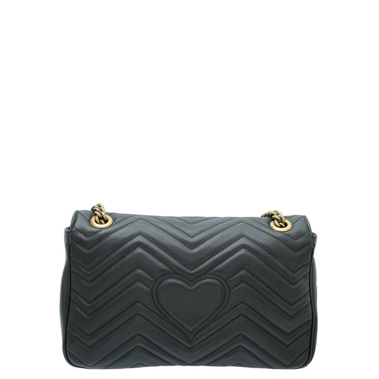 Gucci Black GG Marmont Medium Bag