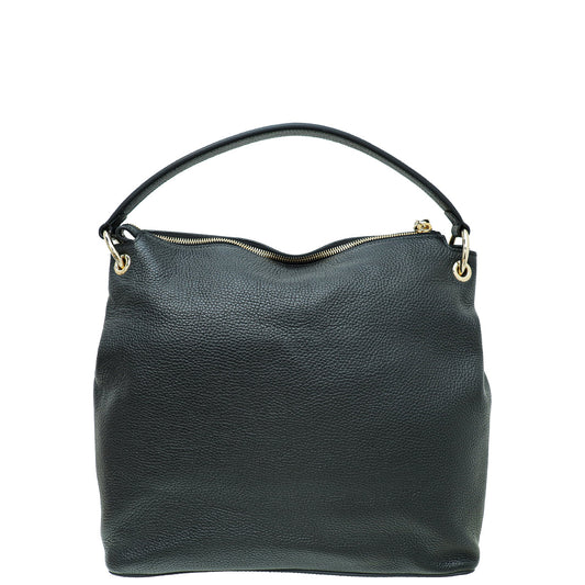 Gucci Black Soho Zip Convertible Hobo Bag