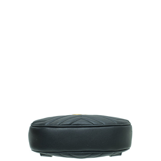 Gucci Black GG Marmont Mini Belt Bag