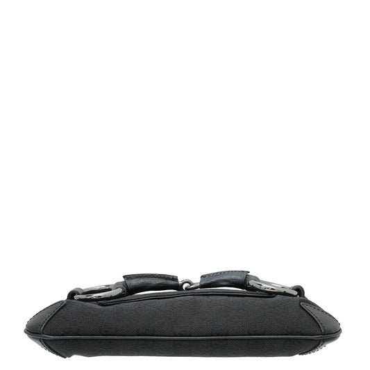 Gucci Black GG Horsebit Pochette Bag