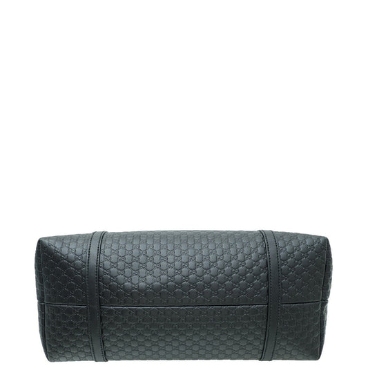 Gucci Black GG Microguccissima Joy Medium Tote Bag