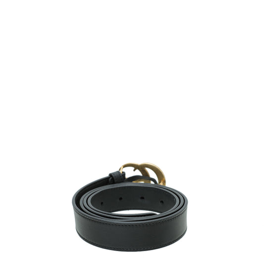 Gucci Black Double G Buckle Belt 40